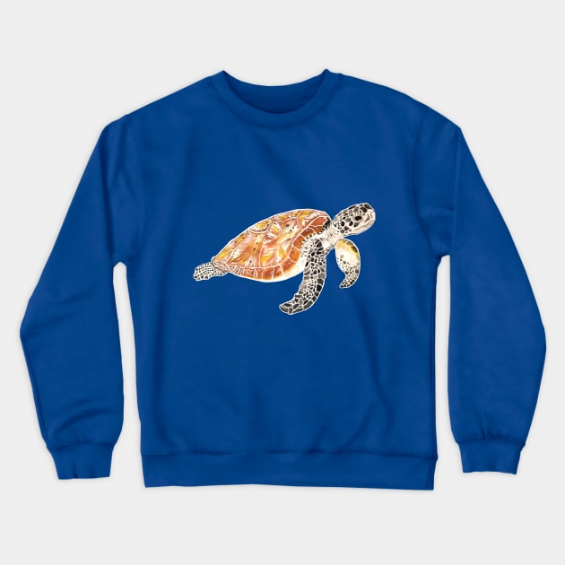 Sea Turtle Watercolor Crewneck Sweatshirt by wyckedguitarist